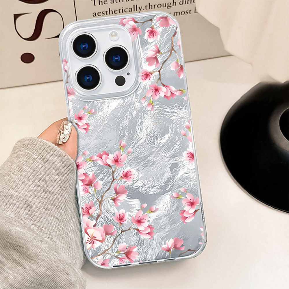 Capinha Capa De Flores Para Samsung Galaxy A07 A17 S21 S20 S23 FE S22 S23 S24 Plus Silicone Ultra Anti-Impacto