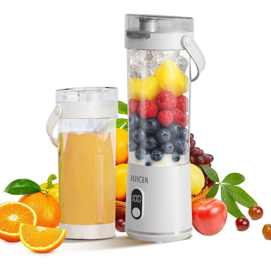 Liquidificador Pessoal Elétrico USB Portátil, Mini Liquidificador de 600ML, Mixer Portátil para Shakes e Smoothies, 12 L