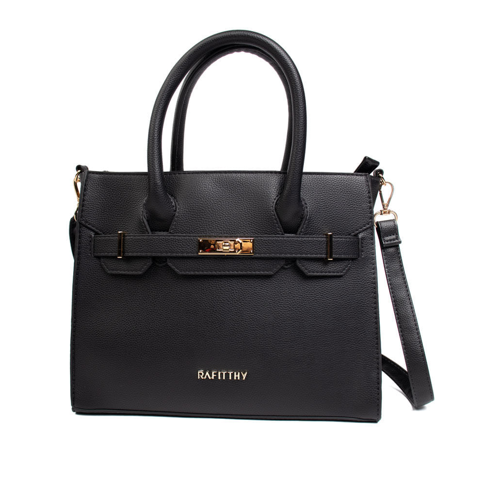 Bolsa Feminina Rafitthy Tote Média Preto