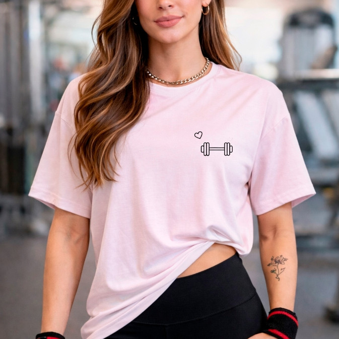 Camiseta Camisetão Tshirt Oversized 100% Algodão Feminina Premium Academia Fitness Gym Treino Musculação