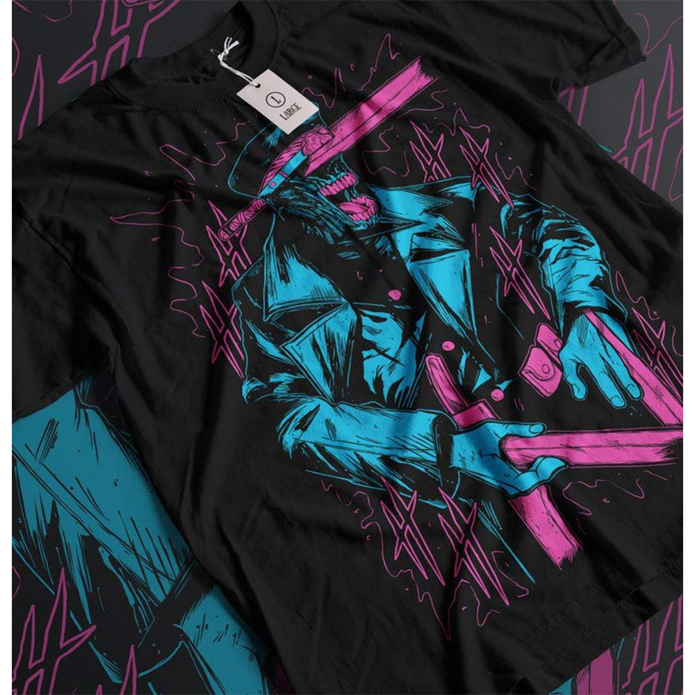 Camiseta Masculina Feminina Estampa Anime Chainsaw Man Katana Man T-shirt Unissex Streetwear Envio Imediato