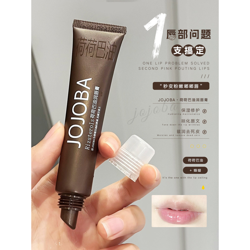 Jojoba jojoba óleo bálsamo labial hidratante hidratante linhas labiais nicho óleo labial brilho labial máscara labial fe