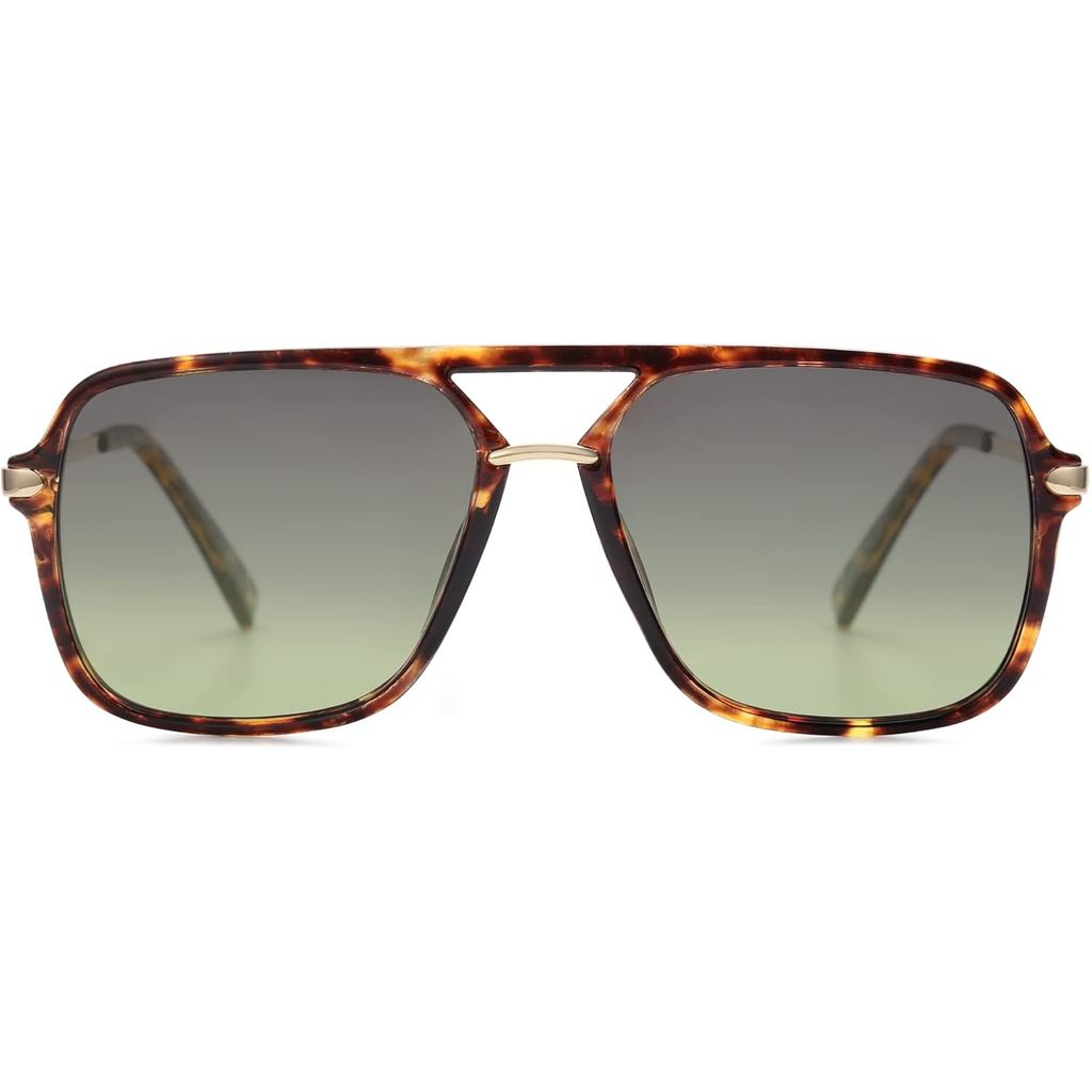 Óculos de Sol SOJOS para Mulheres e Homens, Quadrados, Retrô, Lentes Polarizadas, Estilo Aviador Moderno, Óculos de Sol