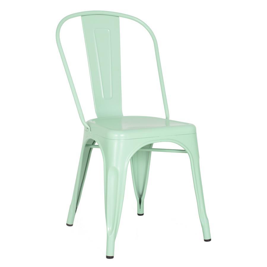 Cadeira Laráz Iron Tolix com design industrial - Verde Claro