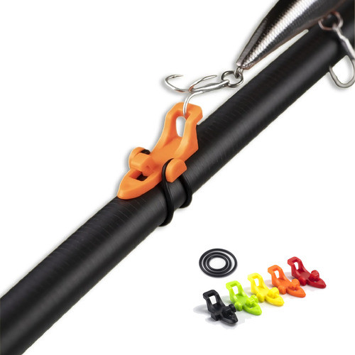 Kit 10 Ganchos Prendedor Anzol Iscas Para Varas De Pesca