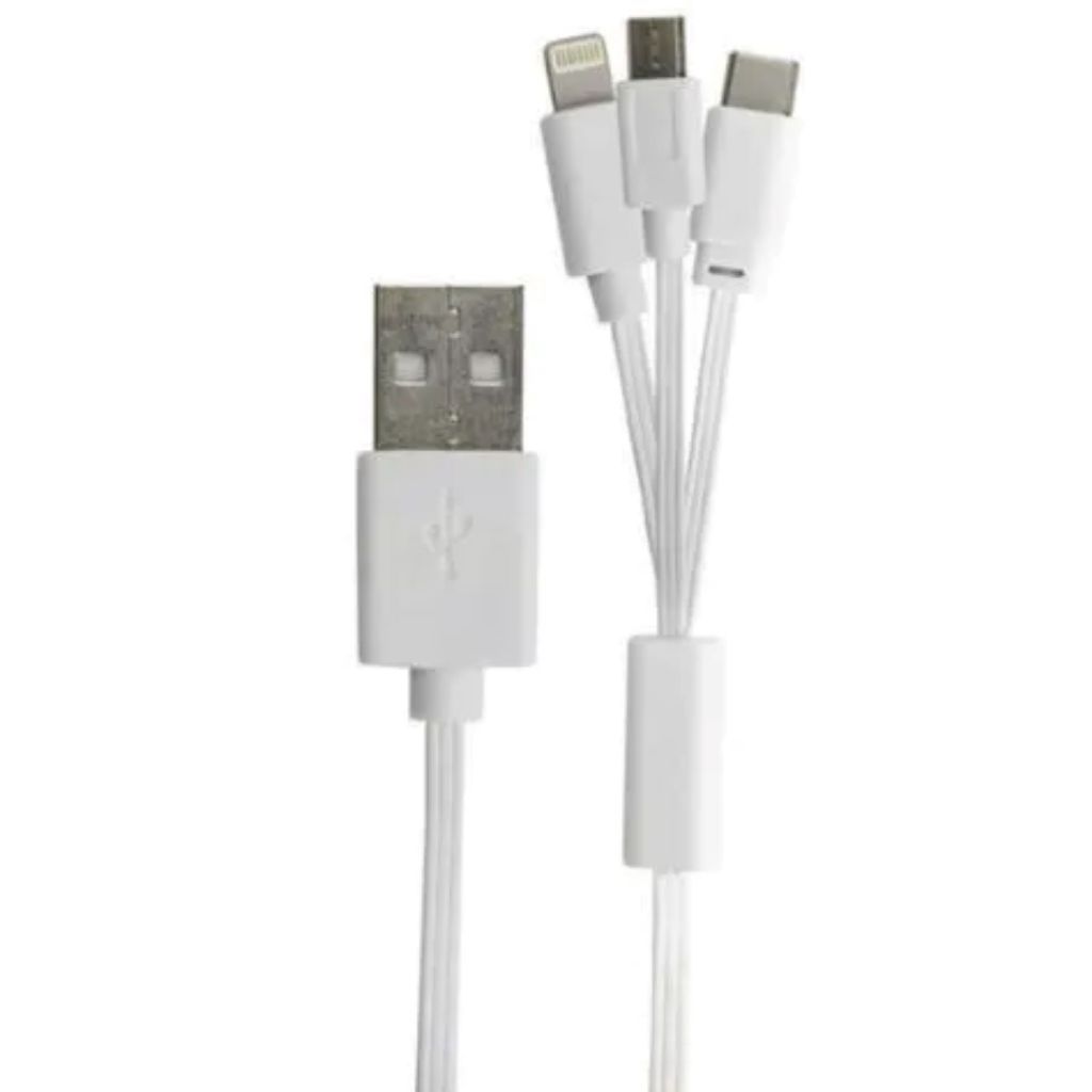 Cabo  USB  3 em 1 Carregamento Rápido em Oferta na Shopee