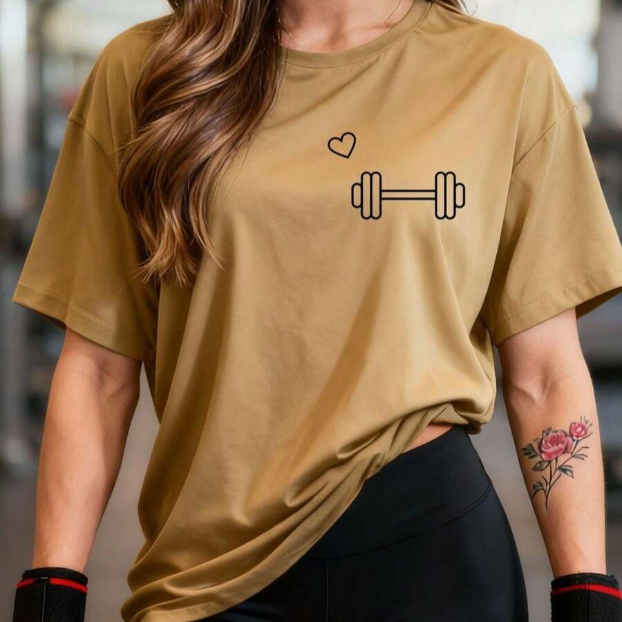 Camiseta Blusa Feminina 100% Algodão Tshirt Over Treino Caminhada Crossfit Academia Musculação