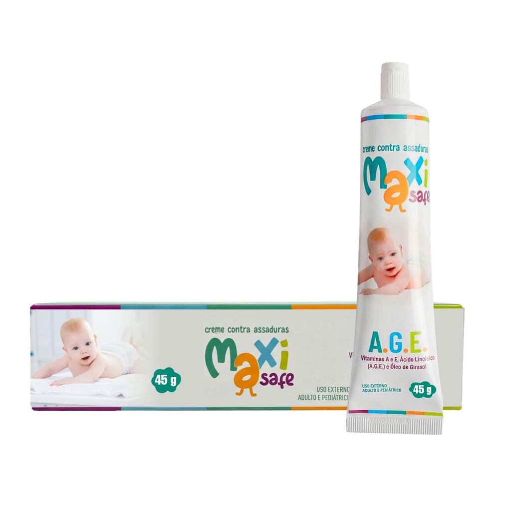 Creme Pomada de Assadura Óleo Girassol A.G.E 45g Maxi Baby