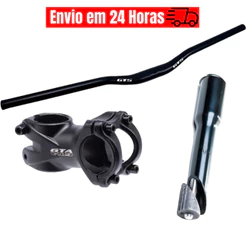 Guidão GTS Bike 31.8mm Mesa GTA 80mm Adaptador de Aço para Bicicleta