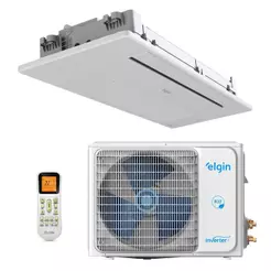 Ar-Condicionado Split Inverter Cassete 12000 BTUs 220V Elgin 1 Via One Air Quente e Frio KOQI12C2WA/KOQE12C2CA