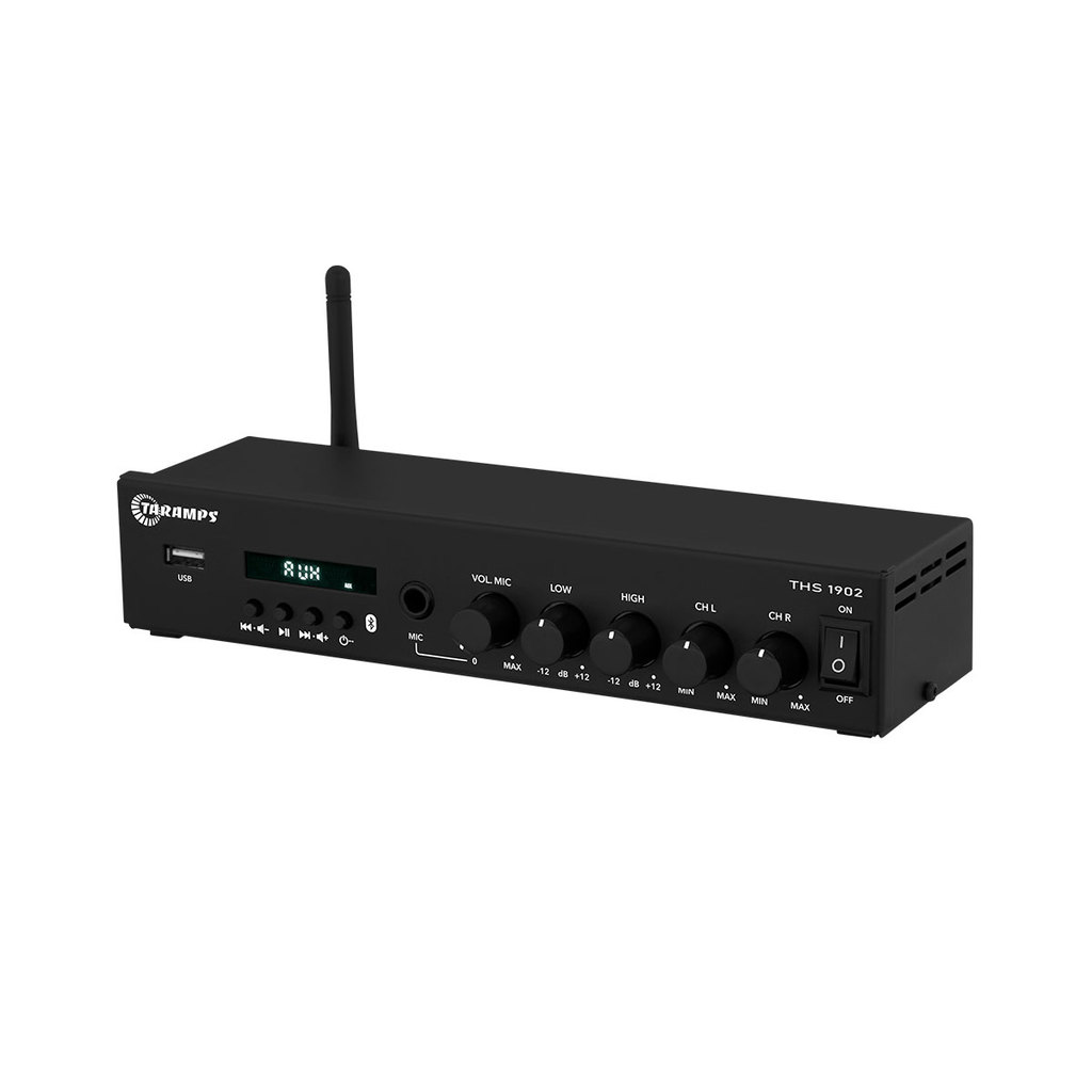 AMPLIFICADOR RESIDENCIAL TARAMPS THS 1900 RECEIVER MULTICANAL 60W RMS 2 CANAIS — imagem 2 de 2