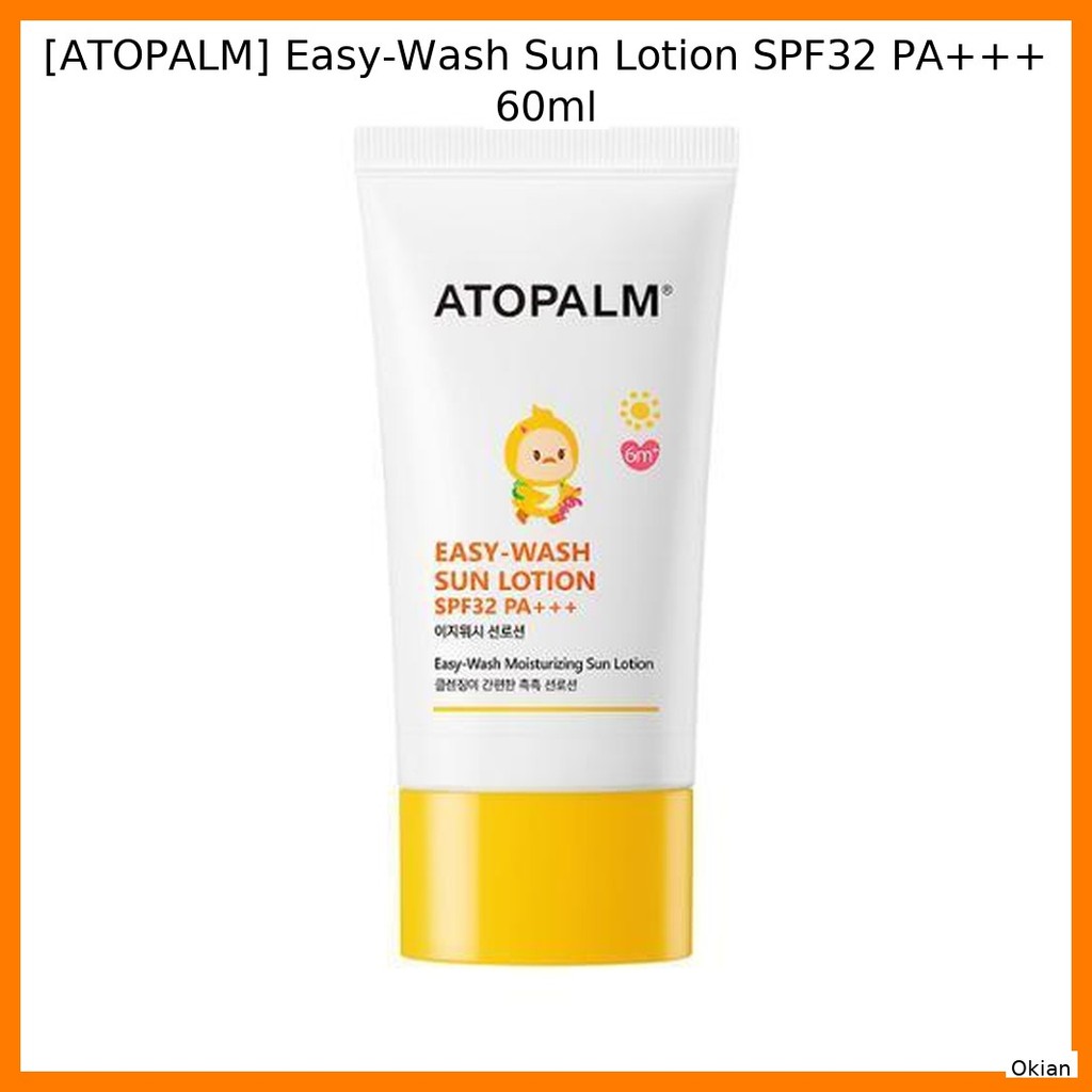 [ATOPALM] Loção Solar Easy-Wash Fps32 PA + + 60ml/Leve , Wa Da Okian