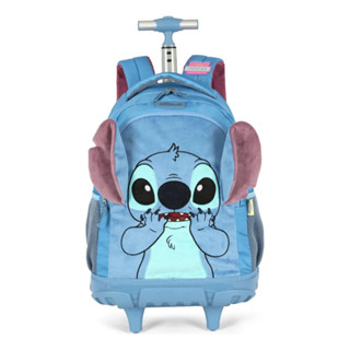 Mochila de Rodinhas Escolar Juvenil Stitch Disney Luxcel em Oferta na Shopee