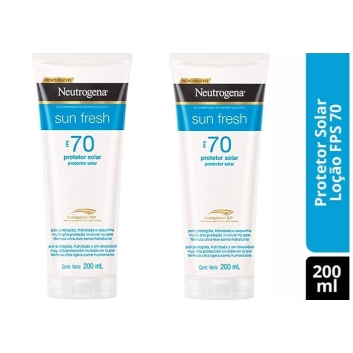 NEUTROGENA - Kit com 2 Protetores Solar Corporal Sun Fresh FPS 70 200ml