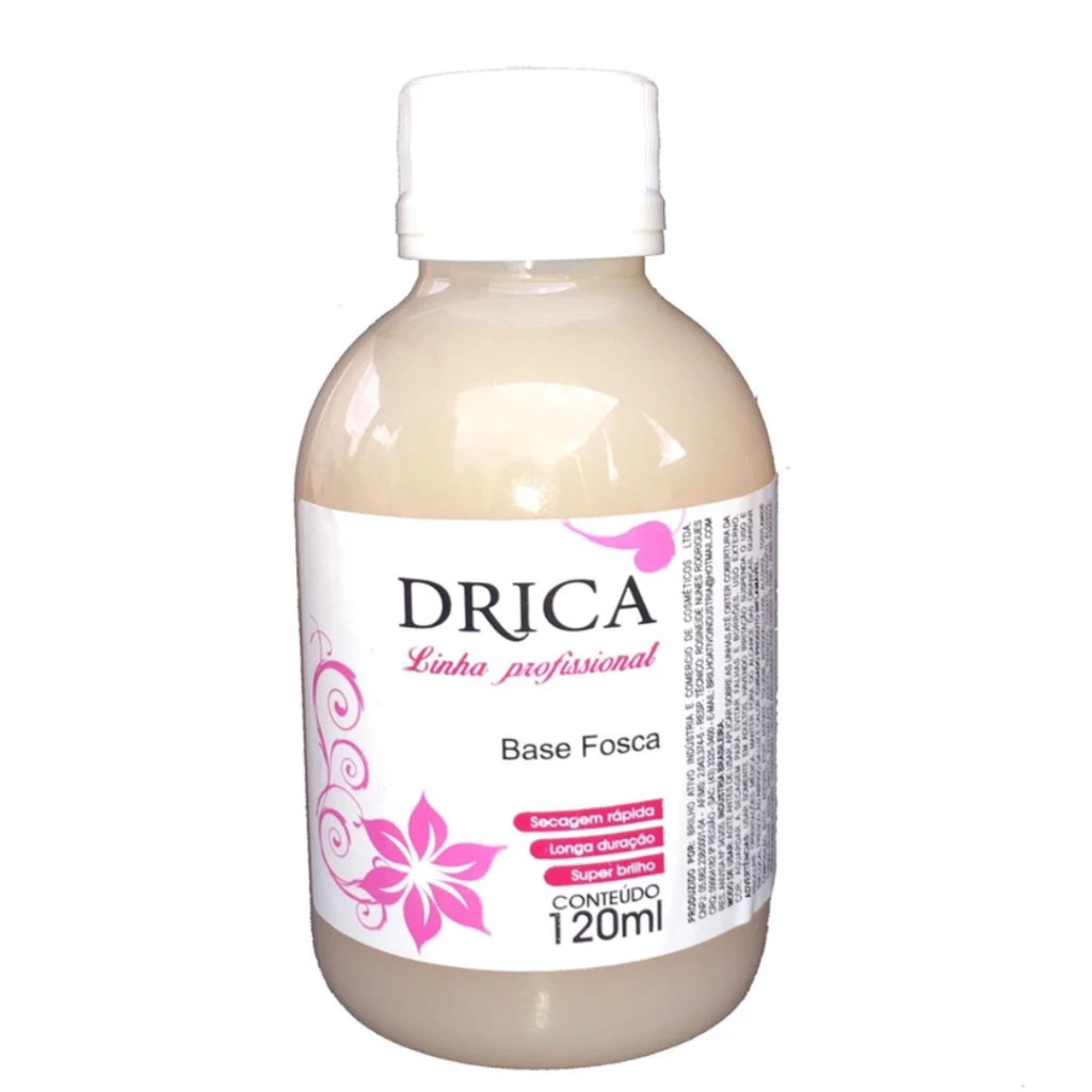 Base Cetim Linha Profissional Drica 120ml - Secagem rápida - Longa duração