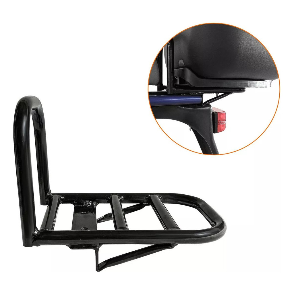 Bagageiro Garupa Traseiro Tipo Churrasqueira para Mobilete, Bike BIcicleta Motorizada Bikelete 2 E Tempos