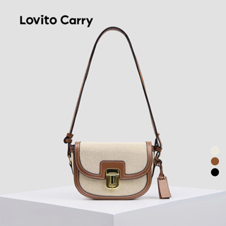 (Lovito Carry) Bolsa de Ombro Pequena Versátil Casual com Bloqueio de Cor LFAR6110 em Oferta na Shopee