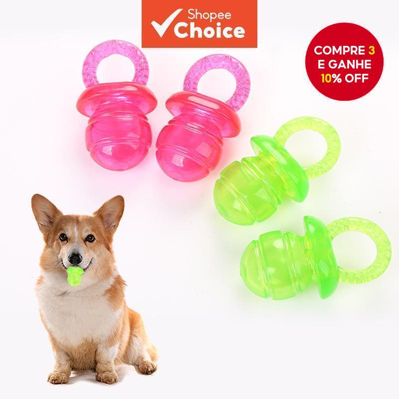 Pet Dog Toy Toy TPR Pacifier Transparente TPR Suprimentos de brinquedo de brinquedo de mastigar em Oferta na Shopee