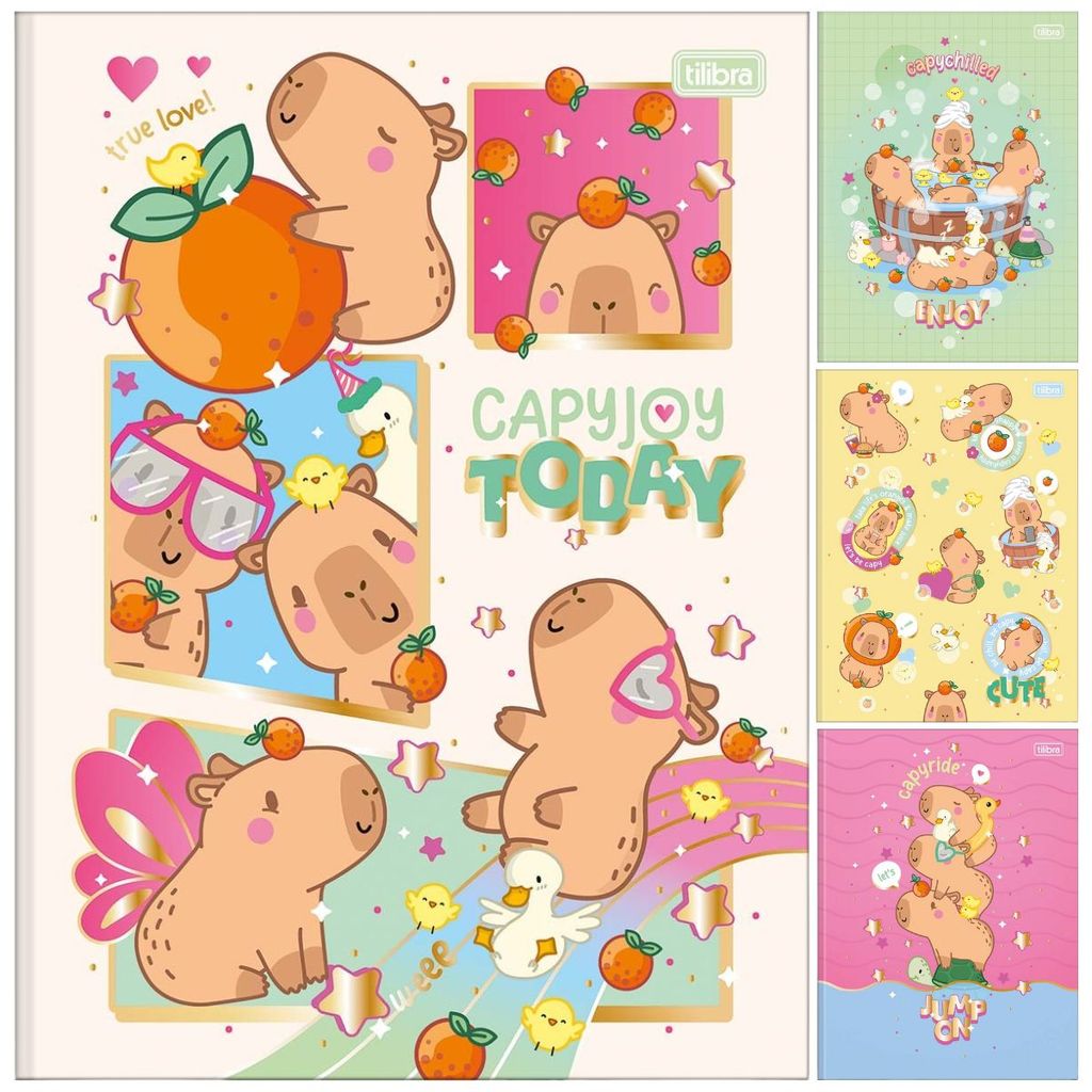 Caderno Universitário Capyclub TILIBRA Capa Dura BROCHURA - 48 Folhas em Oferta na Shopee