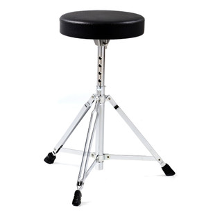 Banco Redondo Para Bateria Tr-25 Premium Ajustável 46-56cm 3 Pés Preto