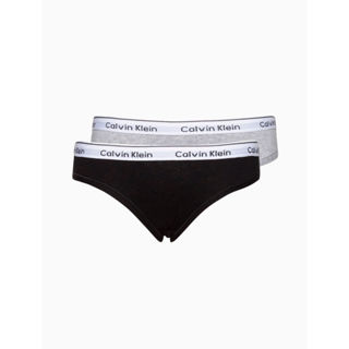 Kit 2 Calcinhas Menina Mini Modern Cotton Calvin Klein Underwear - Preto / Cinza Mescla em Oferta na Shopee