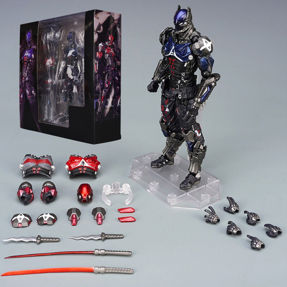 17cm Incrível Yamaguchi Arkham Cavaleiro Batman Capuz Vermelho Figuarts Jogo Figura De Ação Modelo Coleção De Brinquedos