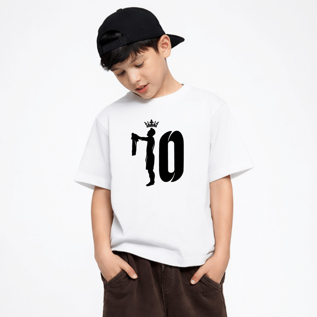 Camiseta Infantil e Juvenil Messi Futebol 100% Algodão Premium Criança Personalizada Blusa Camisa Unissex