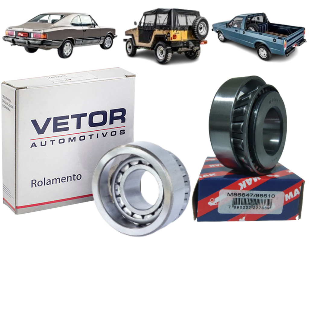 Kit Rolamento Pinhão Diferencial Opala Pampa Jeep Engesa 4x4