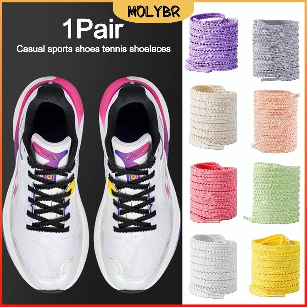 MOLYBR 1 Par De Cadarços Esportivos De 120 Cm , Elásticos Coloridos Para Tênis De Substituição Plana