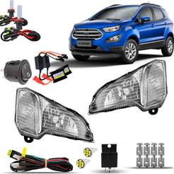 Kit Farol Auxiliar Neblina Milha Farolete Completo Ford Ecosport 2018 19 2020 Xenon 8000K