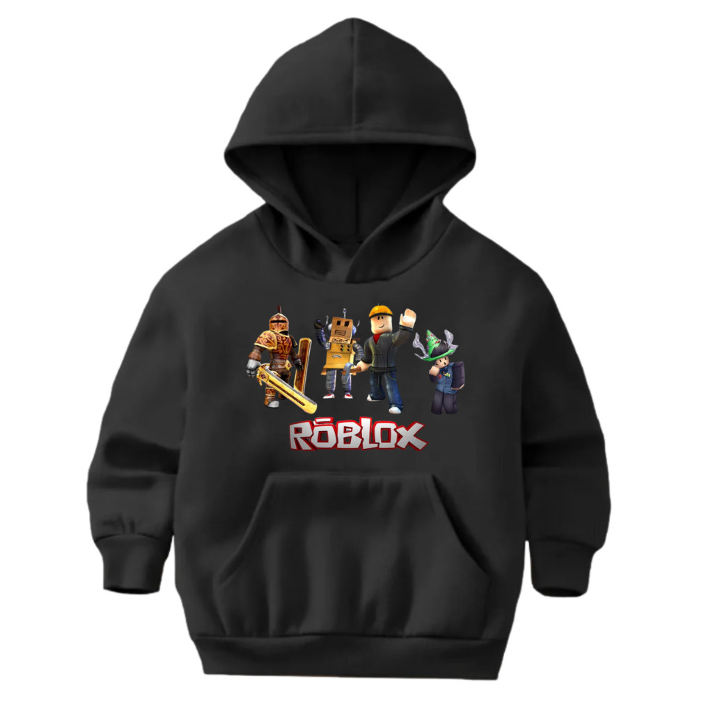 Moletom Blusa de Frio Infantil Roblox Squad Aventureiros com Capuz