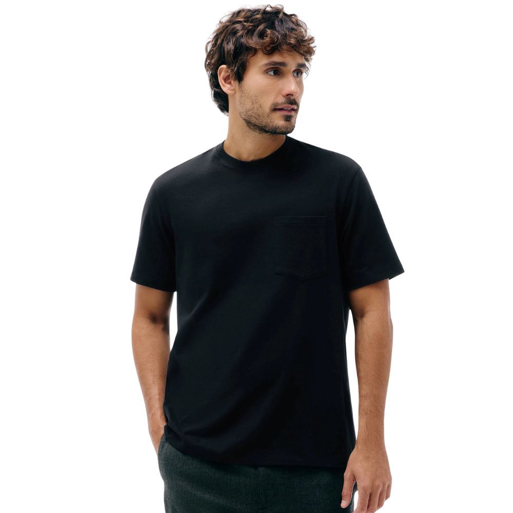 Camiseta Manga Curta Com Bolso Hering Super Cotton Masculino 4FBZ