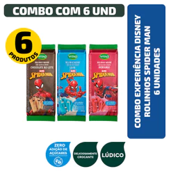 Combo Experiência Disney Rolinhos Spider-Man - 6 unidades