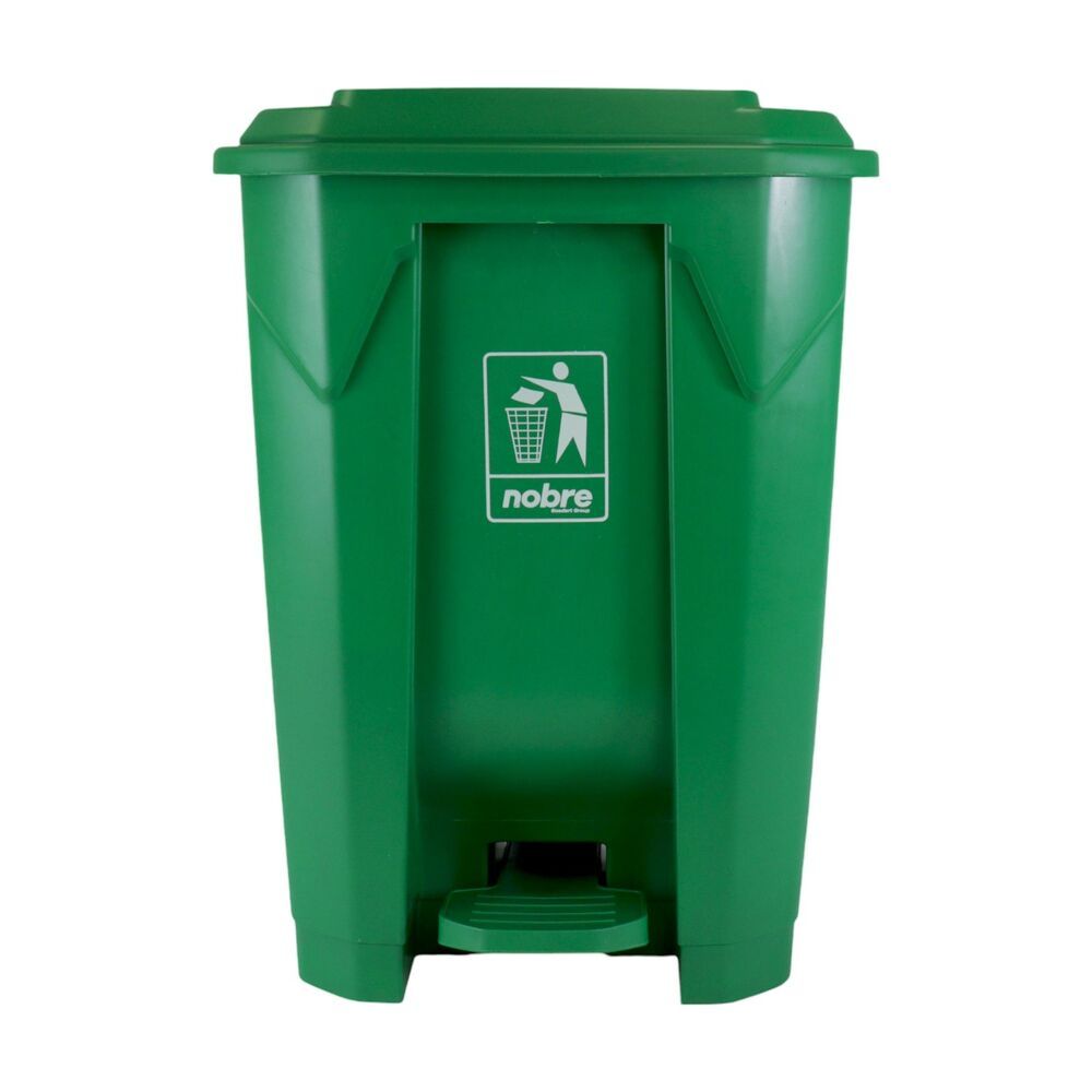 Lixeira Plástica 50L com Pedal Verde Grande Cozinha Área Externa Nobre Coleta Seletiva