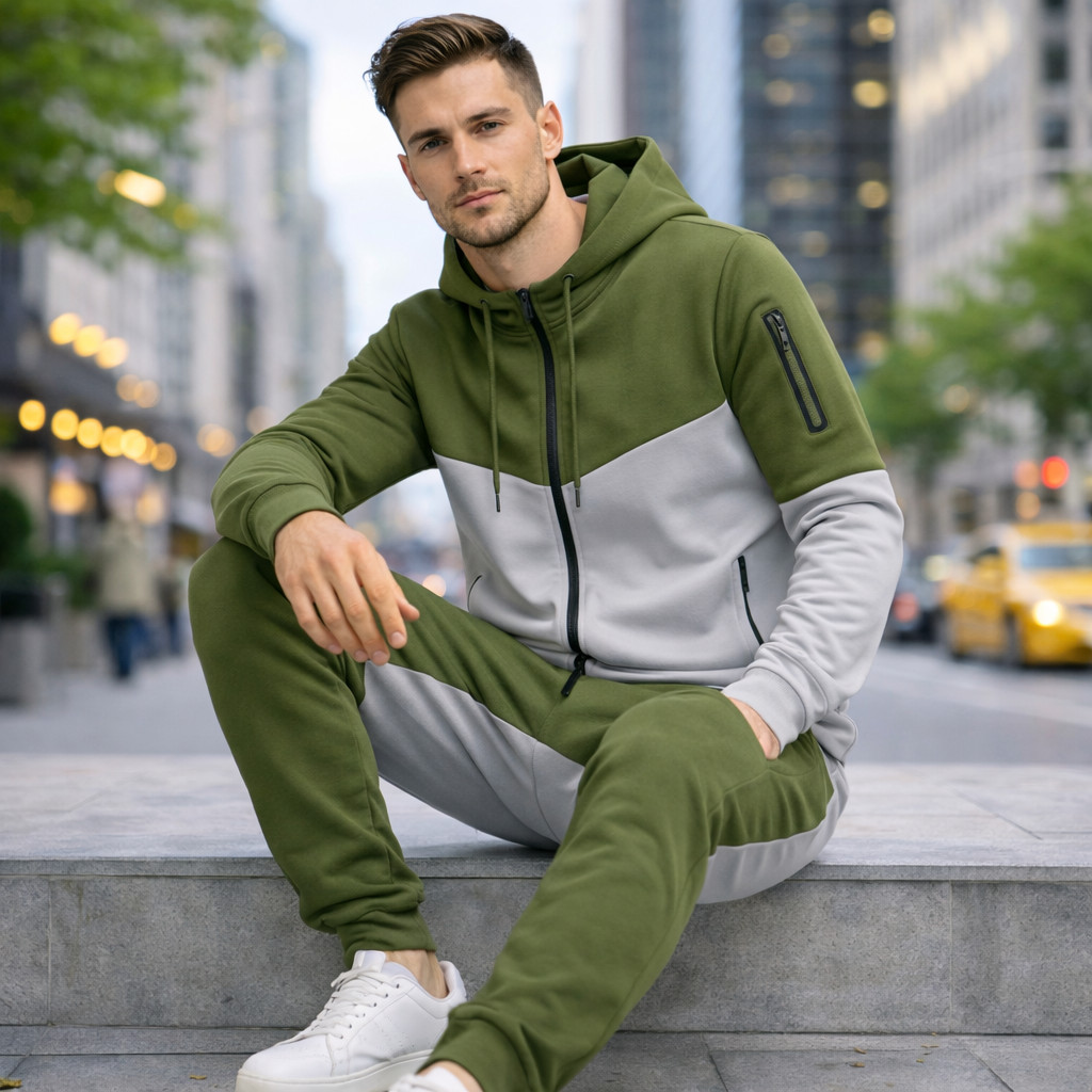 Conjunto Moletom Masculino Importado Premium Inverno Frio Intenso Casual Treino Confortável Blusa E Calça De Moletom