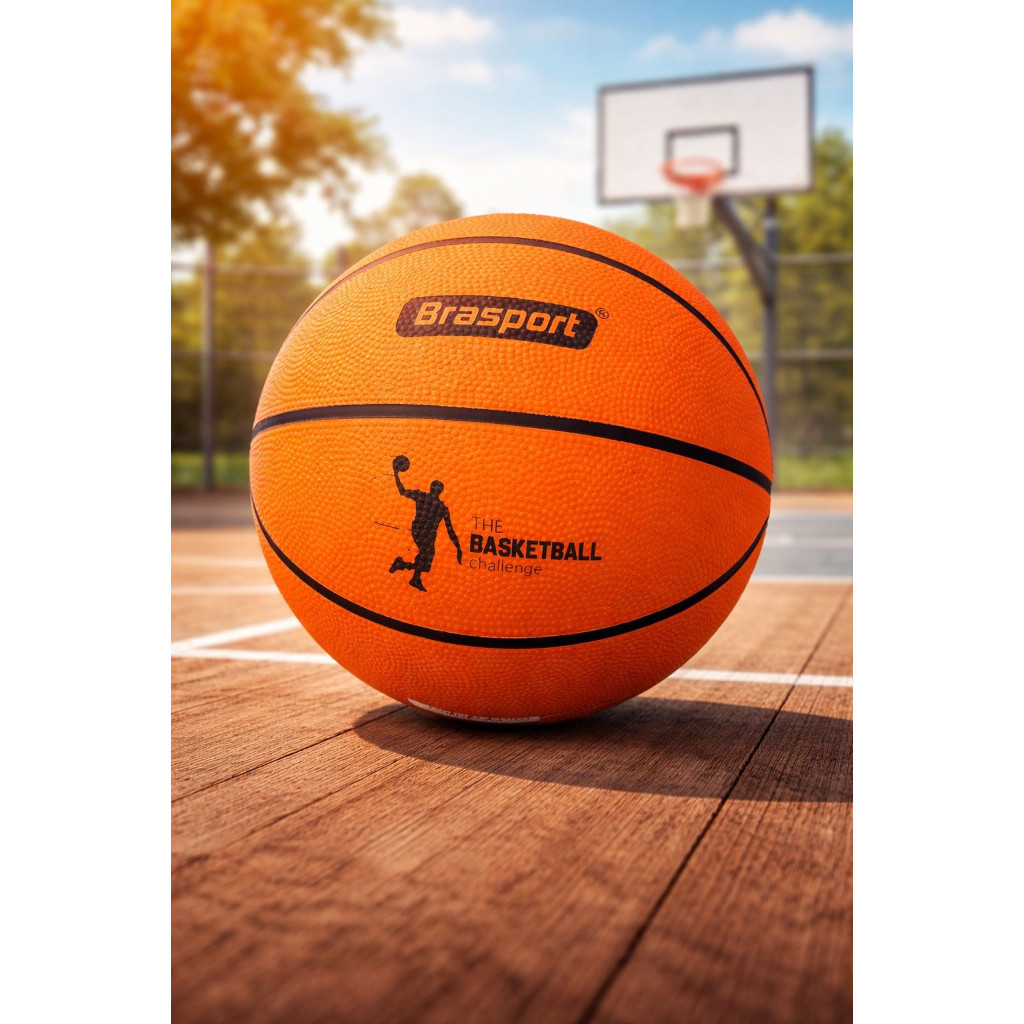 Kit Bola Basquete Tamanho Oficial + Bomba Inflar Bico Ar Para Encher Bola Basketball Quadra....