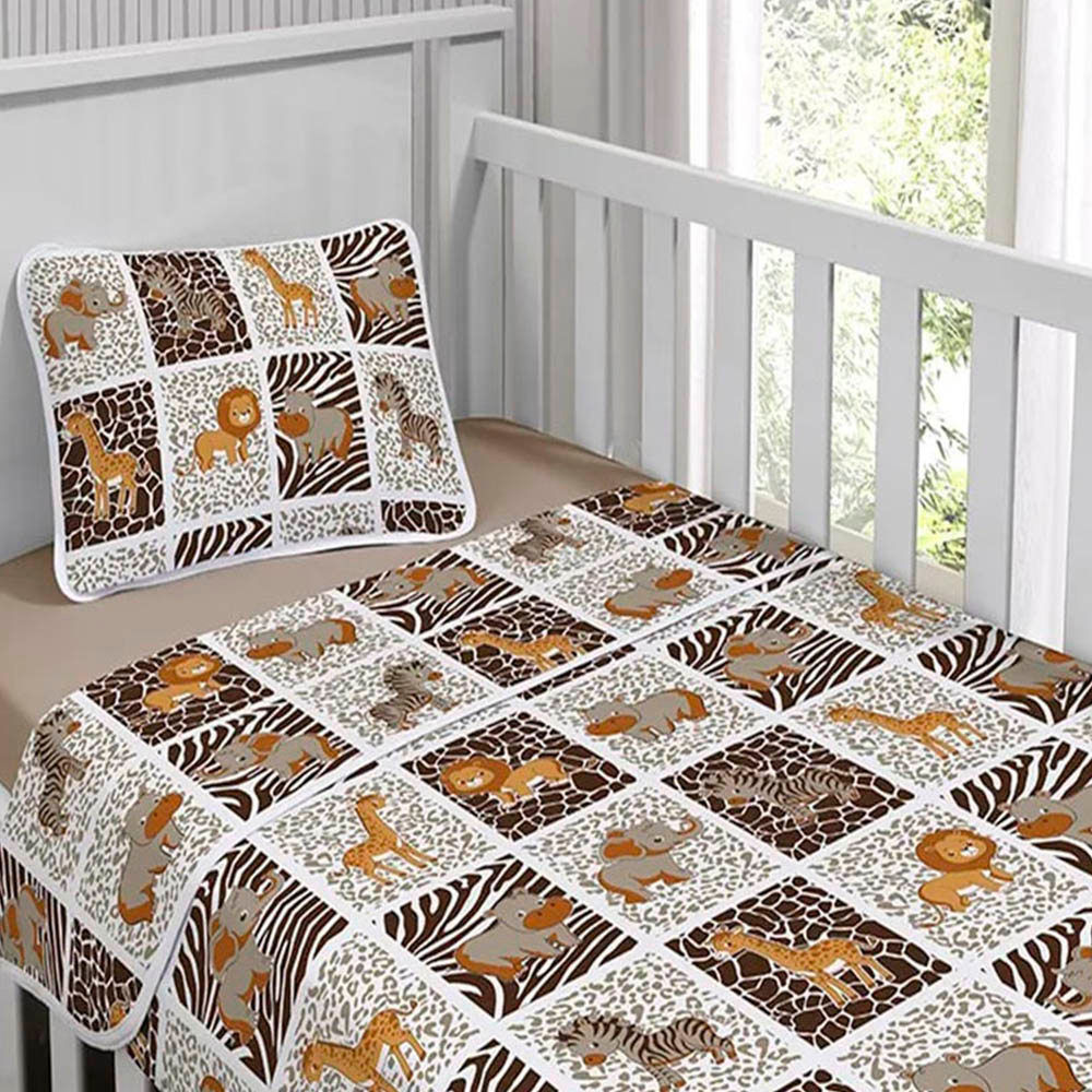 Jogo de Cama Tecebem Malha 100% Algodão Mini Cama(Montessoriana)Alivio 3 Peças Duna