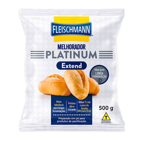 Melhorador Em Pó Farinha Panificação Platinum Extend 500g Fleischmann