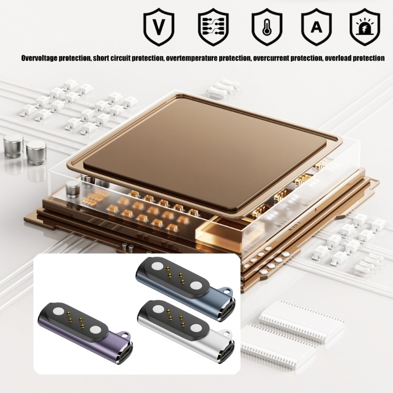 Yoo Conectores Adaptadores De Carregamento Magnético Tipo C Confiáveis Para Conectividade De Fone De Ouvido POLVCDG X6 E
