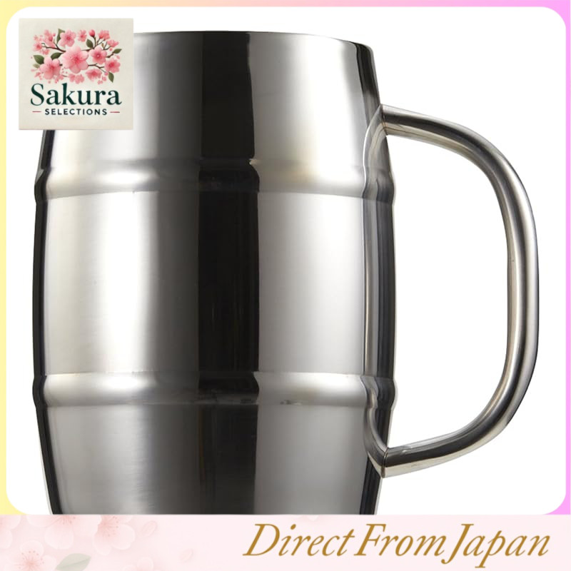 Captain Stag Double Stainless Steel Barrel-Shaped Insulated Mug - Multiple Sizes Available