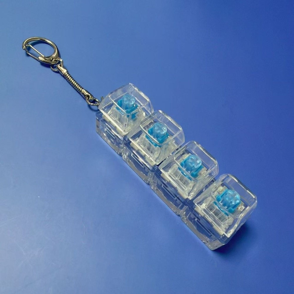 Teclado De Dedo SUBEI , Gadget 4/5 Teclas Fidget Keychain , Alívio Do Estresse Passa O Tempo Chaveiro De Descompressão
