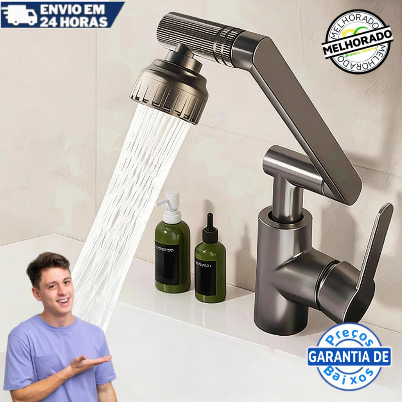 1080 ° Torneira De Braço Robótico Para Cozinha Chuveiro À Prova De Respingos Banheiro Do Aerador Dois Modos em Oferta na Shopee
