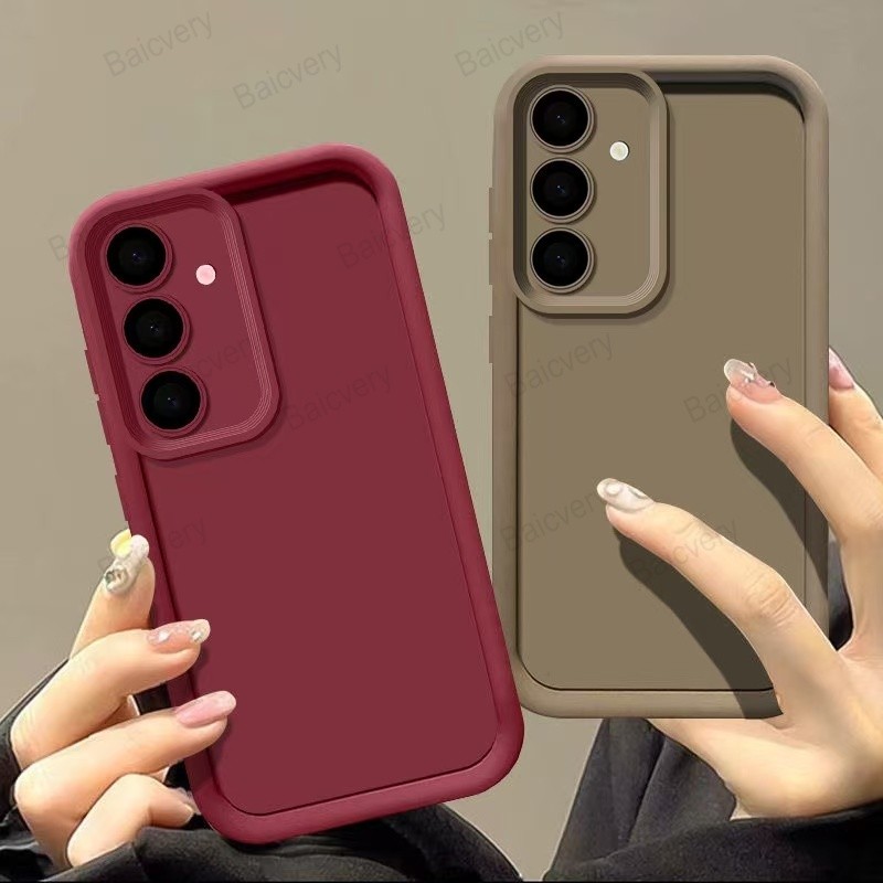 Capa De Borda De Proteção Para Samsung Galaxy A27 A57 A56 A55 A37 A36 A16 A15 5G Macio À Prova De Choque Volta Silicone