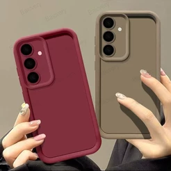 Capa De Borda De Proteção Para Samsung Galaxy A27 A57 A56 A55 A37 A36 A16 A15 5G Macio À Prova De Choque Volta Silicone