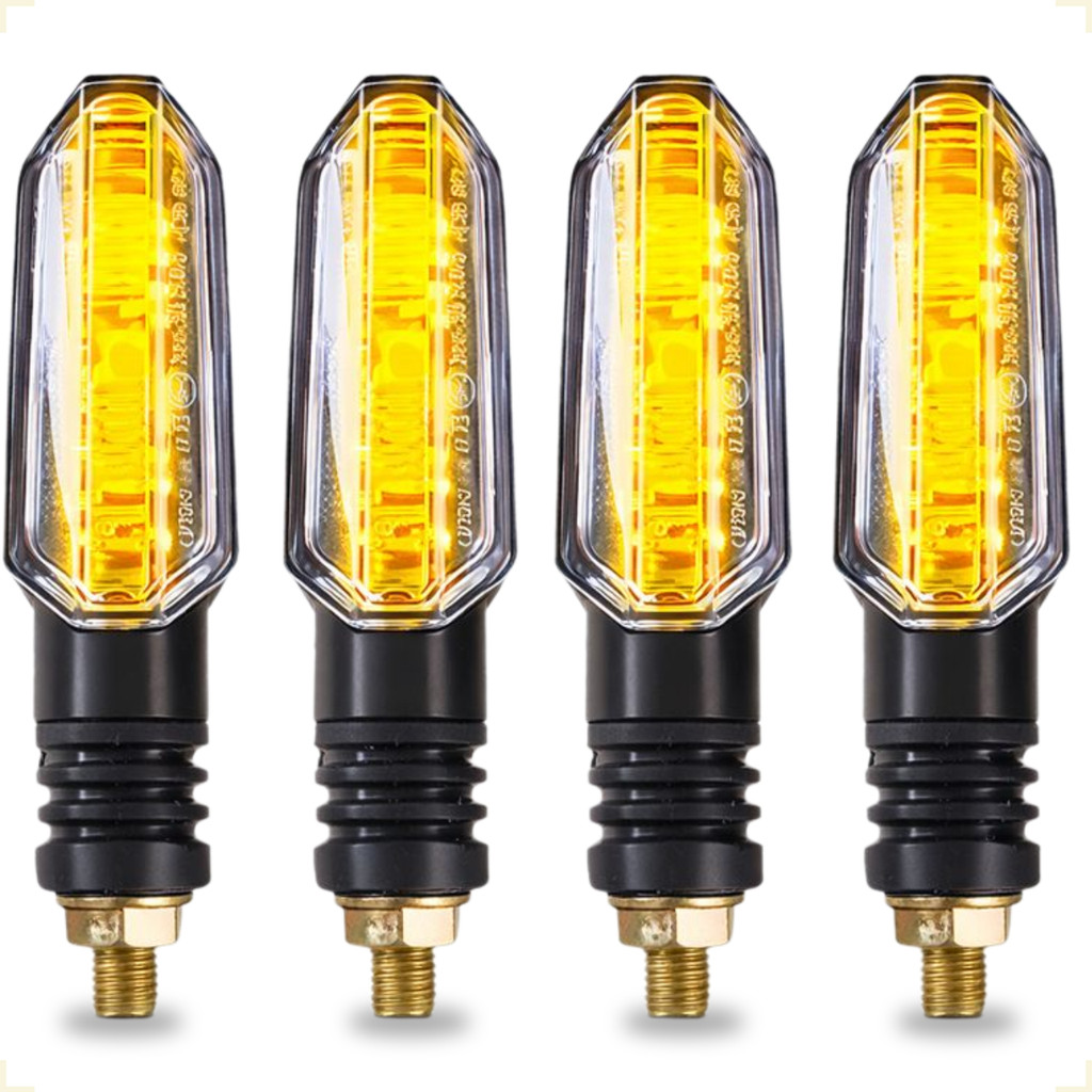 Kit 4 ou 2 Piscas Para Motos Universal / Fan 125 150 / CB300 / Xre 300 / Bros 150 160 Parafuso