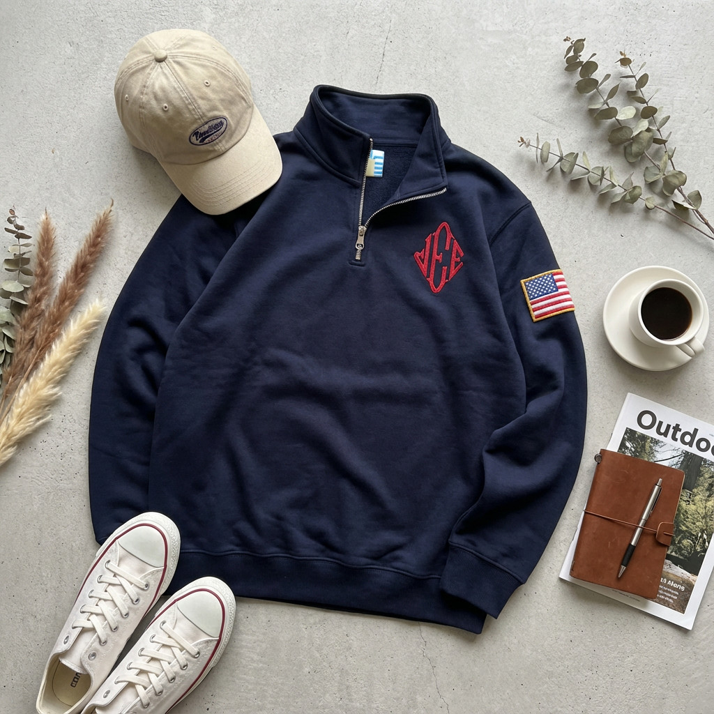 High Street Retro Bandeira Bordado Gola Alta Zíper Moletom Com Capuz y2k Casual Negócios Ao Ar Livre Manga Longa High Street Retro Bandeira Bordado Gola Alta Zíper Moletom Com Capuz y2k Casual Negócios Ao Ar Livre Manga Longa