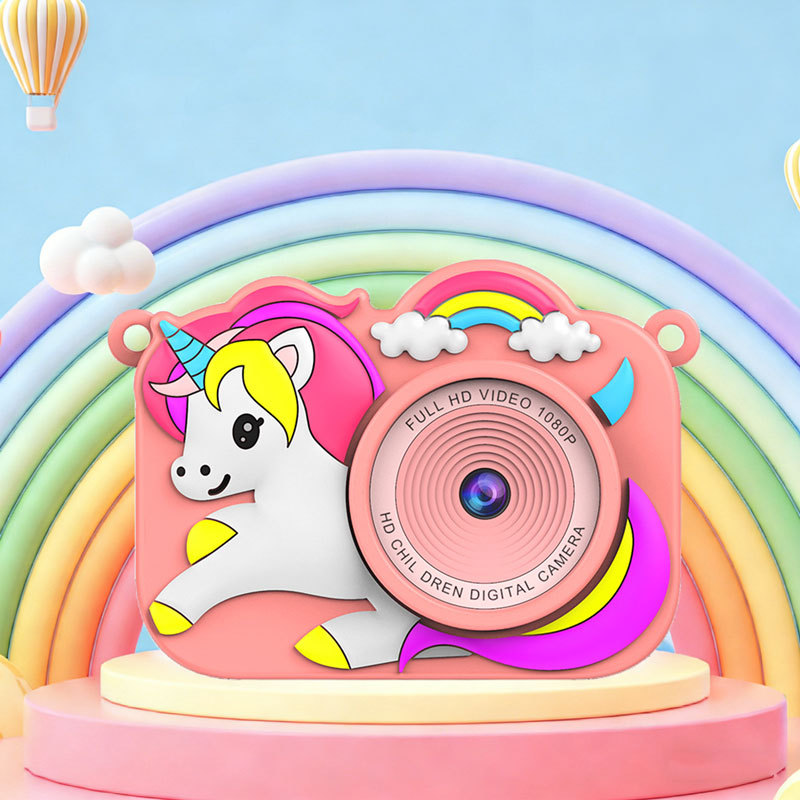 HD Câmera Infantil Mini Recarregável Com Melody Caso Protetor Video Jogos Fotos