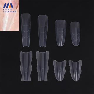 lovelycactushb 60 Peças Formas De Unhas Sanduíche Molde Para Extensão Rápida Ferramentas De Forma De Plástico Iniciantes em Oferta na Shopee