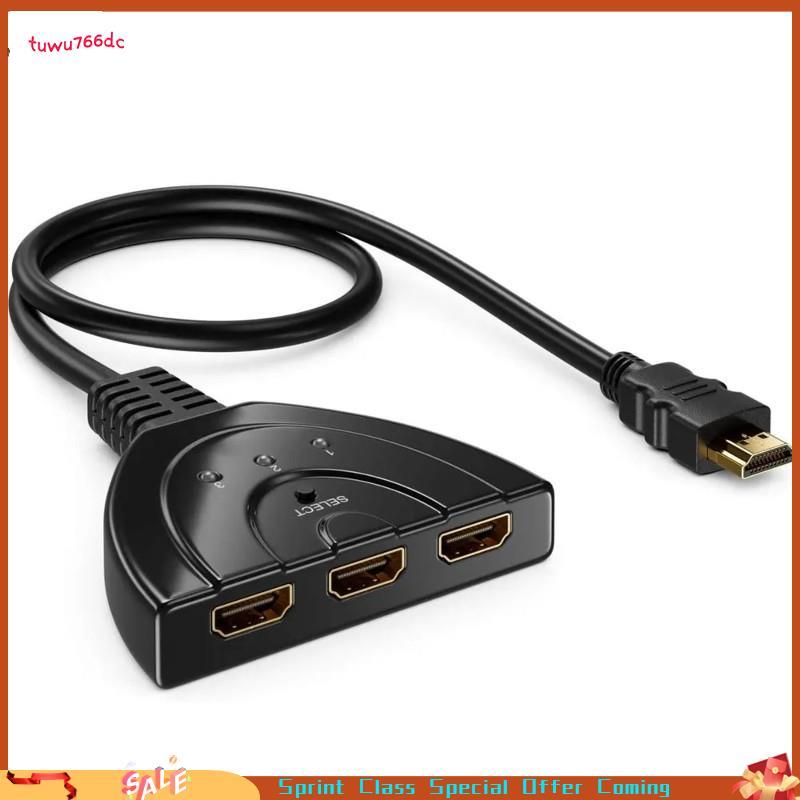 [Entrega Rápida BR]-Comutador Compatível Com Comutação Automática/Manual De 3 Portas Suporte 1080p Para Consoles De Jogo