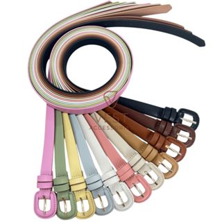 Cinto Fino Feminino Fivela Redonda Encapada Dois Passantes em Oferta na Shopee